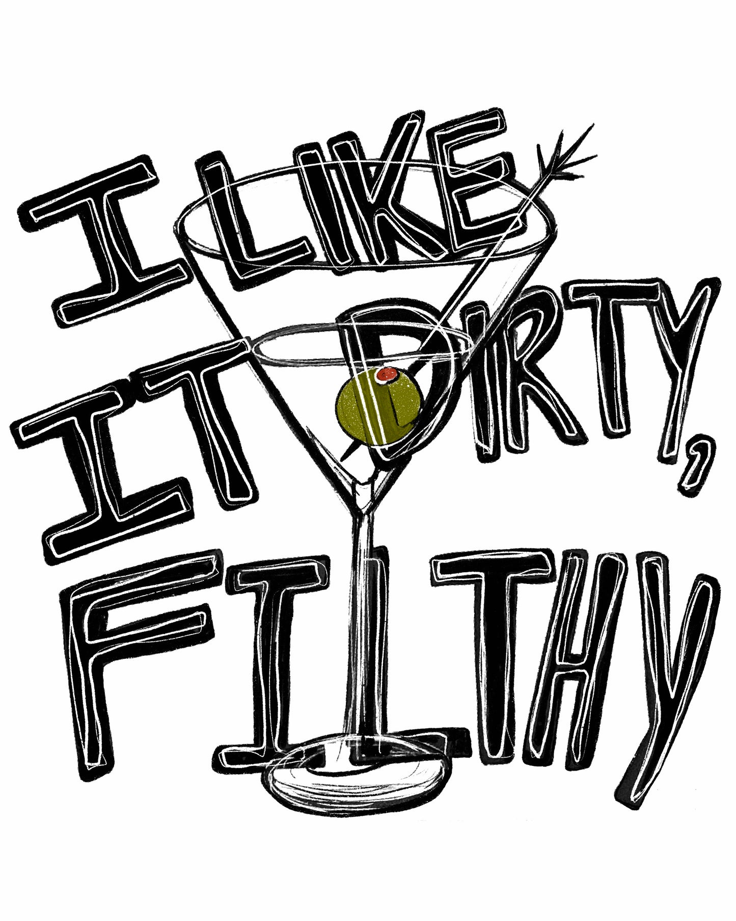 Dirty Martini Poster Print