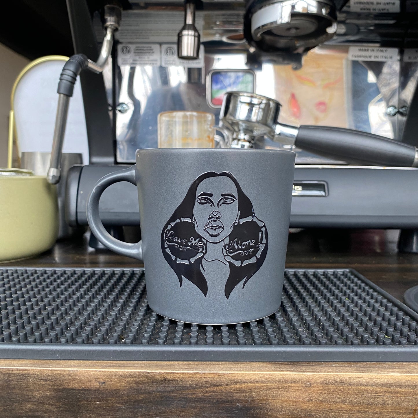 Leave Me Alone Mug: Deep Grey