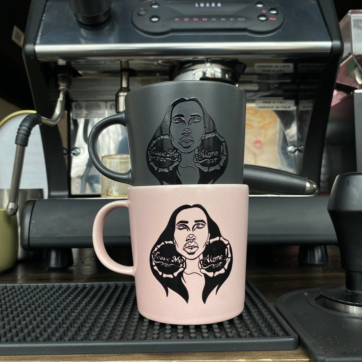 Leave Me Alone Mug: Deep Grey
