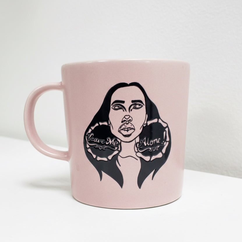 Leave Me Alone Mug: Blush Pink