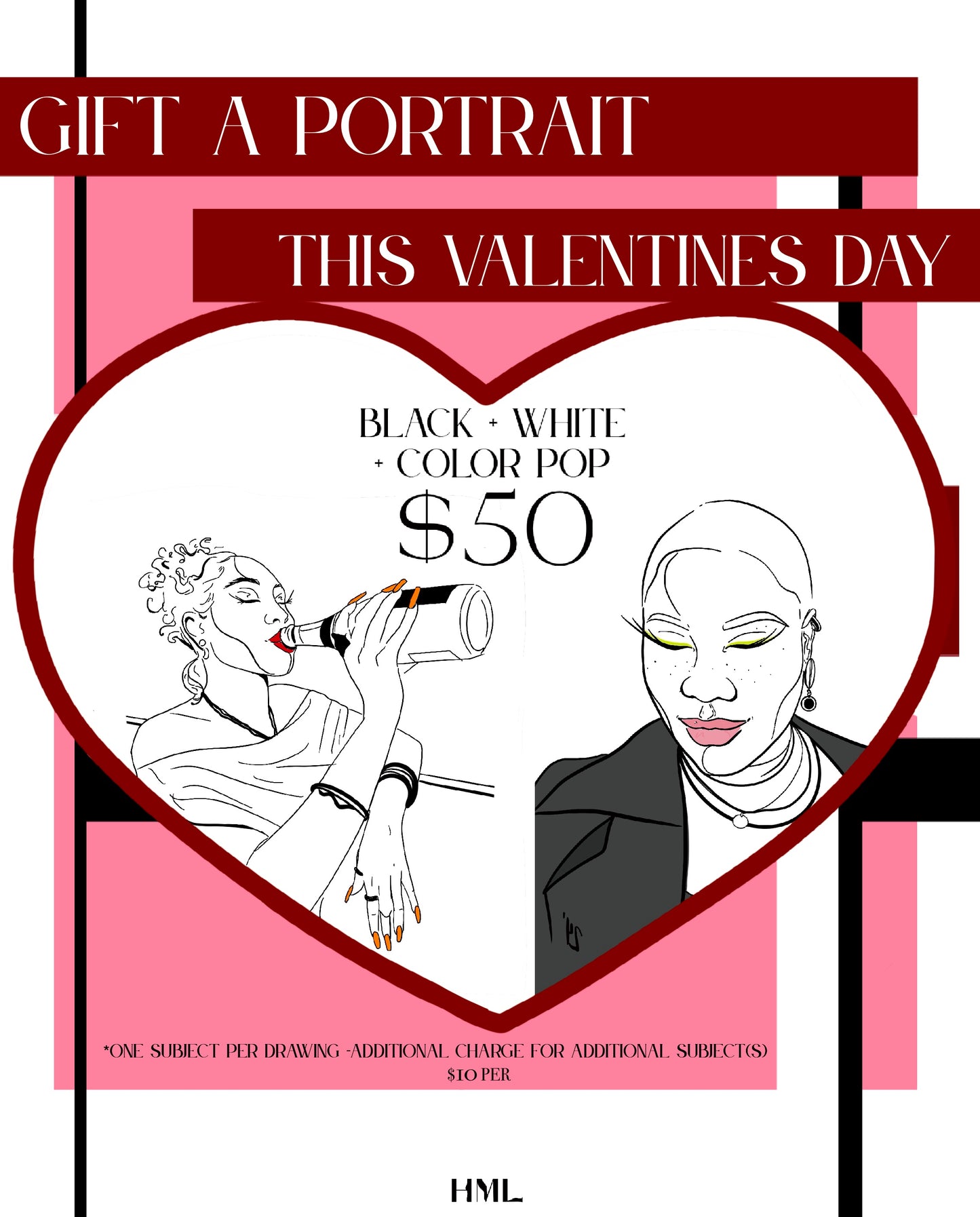 Valentines Day Commissions: Digital Illustrations