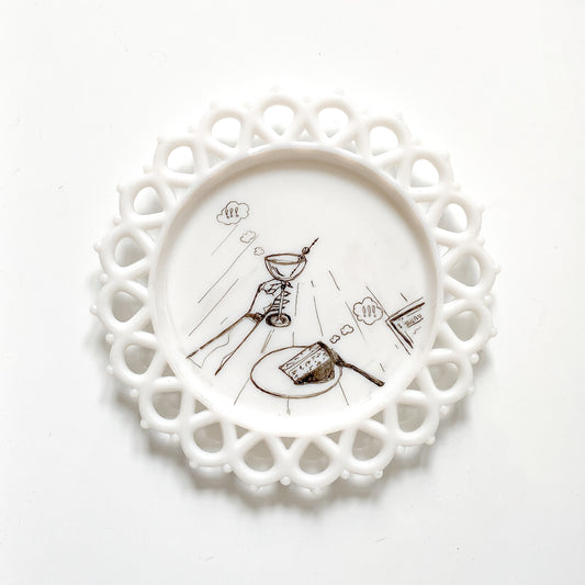White Plate: Martini & Cake